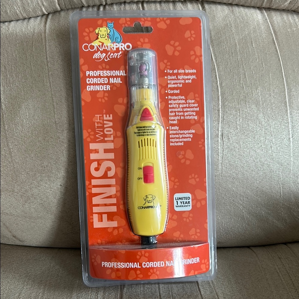 ConairPRO Dog Nail Grinder - Yellow